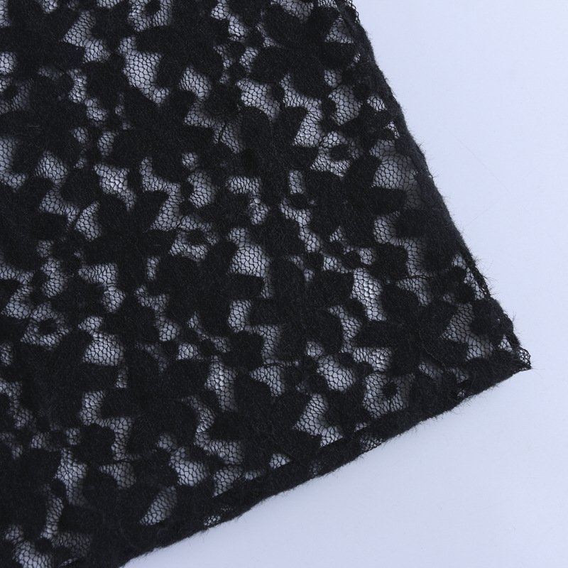 Lace Fabric Feather Jacquard Nylon Warp Knit for Women's Wear Wholesal 12